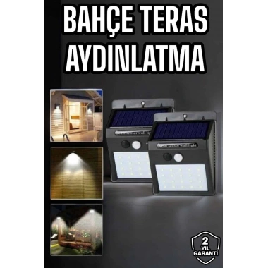 Solar Lamba Giriş, Bahçe Yol Avlu Hareket Sensörlü Led Parlak Gece Su Geçirmez