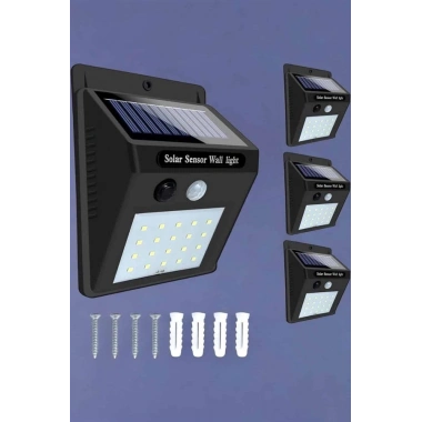 Solar Lamba Giriş, Bahçe Yol Avlu Hareket Sensörlü Led Parlak Gece Su Geçirmez