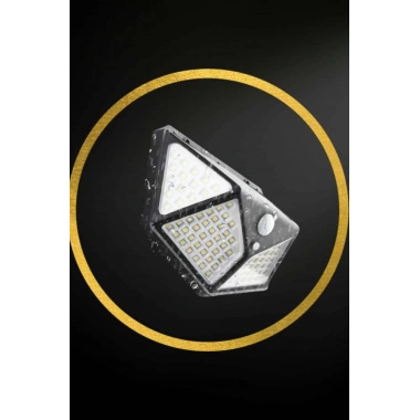 Solar Sensörlü Duvar Lambası Bahçe Lambaso Parlak Beyaz Işık Suya Dayanıklı