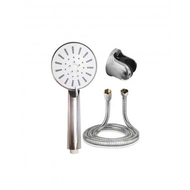 Spiral Hortumlu 4 Kademeli Krem El Duşu Başlığı Banyo Duş Seti