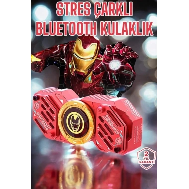 Stres Çarklı Bluetooth Kulaklık Kablosuz Kırmızı Yüksek Ses Kaliteli