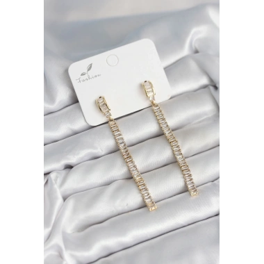 Su Yolu Baget Pirinç Kadın Küpe