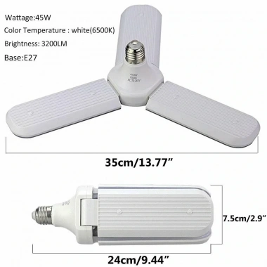 Sunlife Beyaz Işık 3 Pervaneli 45 Watt Tasarruflu (5468)