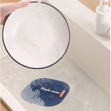 Süzgeçli Lavabo Gider Koruyucu Mat Gri (5468)