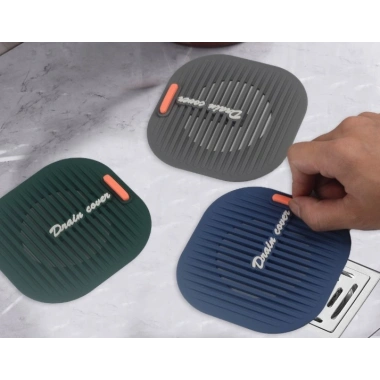 Süzgeçli Lavabo Gider Koruyucu Mat Gri (5468)