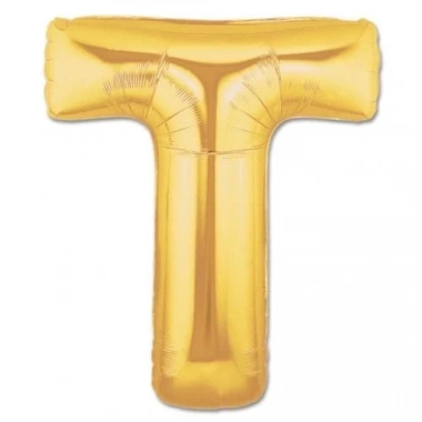 T Harf Folyo Balon Altın Renk  40 İnç