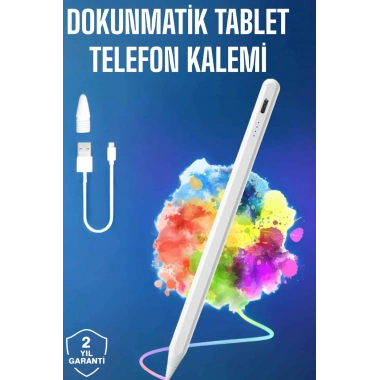 Tablet Kalemi iOS Android Windows Uyumlu Yedek Uçlu Universal Çizim Kalemi