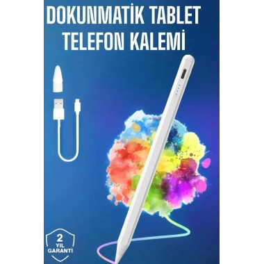 Tablet Kalemi iOS Android Windows Uyumlu Yedek Uçlu Universal Çizim Kalemi