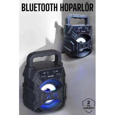 Taşınabilir Bluetooth Hoparlör Led Işıklı Uzun Pil Ömrü