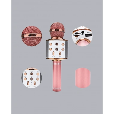 Taşınabilir Karaoke Mikrofon – Bluetooth, USB ve AUX Girişli
