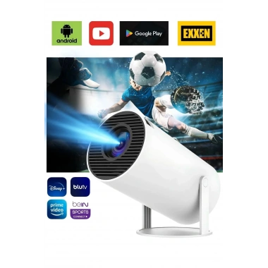 Taşınabilir Sinema Projektörü Pro Telefon Destekli Android 11 Akıllı Projeksiyon