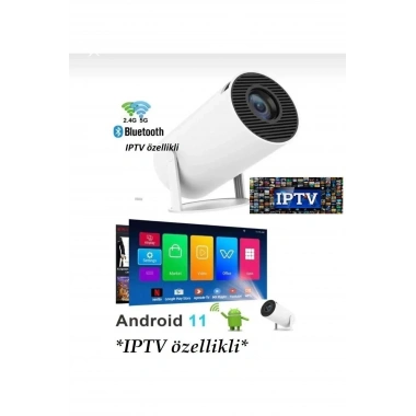 Taşınabilir Sinema Projektörü Pro Telefon Destekli Android 11 Akıllı Projeksiyon