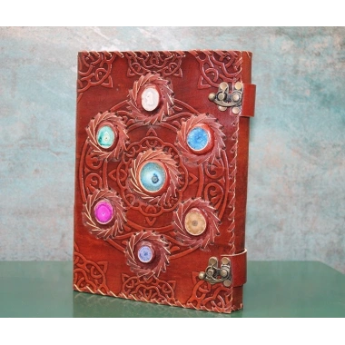 Taşlı Deri Defter Model 12