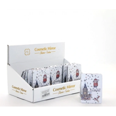 Taşlı İstanbul Tasarımı El Aynası İnce Model 9