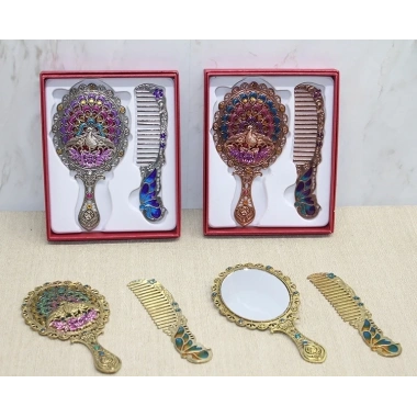 Tavuskuşu Ayna Ve Tarak Seti Küçük Boy Alk4989