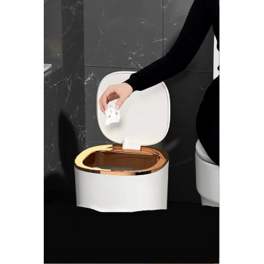 Teknolojik Çöp Kutusu Otomatik Aç Kapat Sensörlü Mutfak Banyo Ev Ofis PİLLER DAHİLDİR