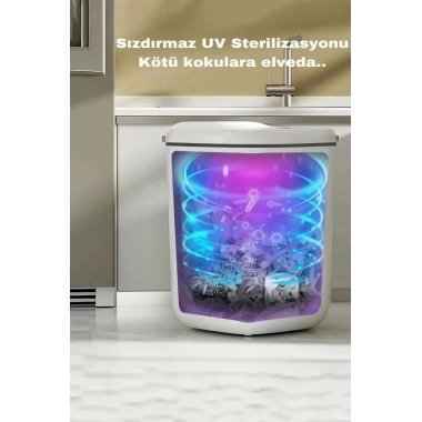 Teknolojik Çöp Kutusu Otomatik Aç Kapat Sensörlü Mutfak Banyo Ev Ofis PİLLER DAHİLDİR