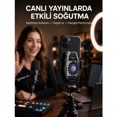 Telefon Soğutucu Fan Güçlü Hava Akışı ile Etkili Soğutma