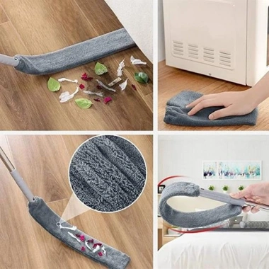 Teleskopik 3'lü Mop Toz Alma Püskülü Çok Fonksiyonlu Temizlik Seti (5468)