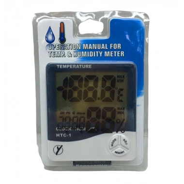TEMPERATURE HTC-1 DİJİTAL SAAT - SICAKLIK - NEM ÖLÇER (5468)