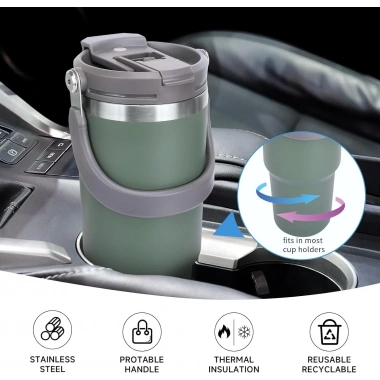 Termos 900 ML Pipetli Termos Bardak (5468)