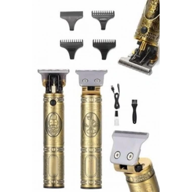 Tıraş Makinesi Şarjlı Çizik Tıraş Paslanmaz Çelik Bıçaklı 4 Taraklı