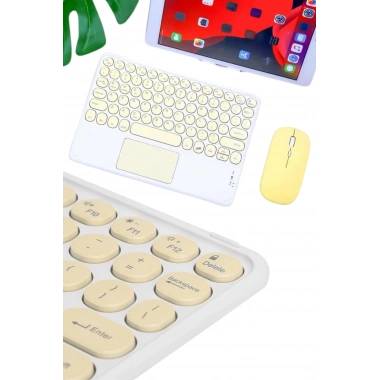 Touchpad Tüm Cihazlara Uyumlu Bluetooth Klavye Touchpad Slim Kablosuz Wifi Q Klavye