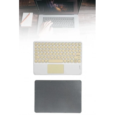 Touchpad Tüm Cihazlara Uyumlu Bluetooth Klavye Touchpad Slim Kablosuz Wifi Q Klavye