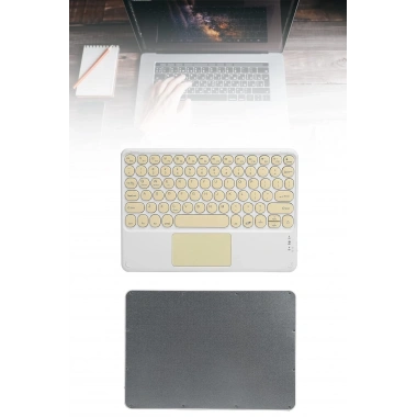 Touchpad Tüm Cihazlara Uyumlu Bluetooth Klavye Touchpad Slim Kablosuz Wifi Q Klavye