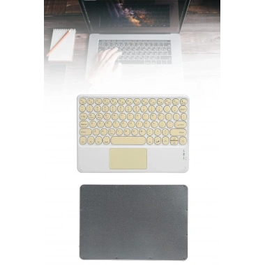 Touchpad Tüm Cihazlara Uyumlu Bluetooth Klavye Touchpad Slim Kablosuz Wifi Q Klavye