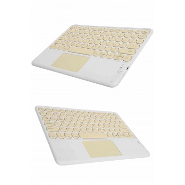 Touchpad Tüm Cihazlara Uyumlu Bluetooth Klavye Touchpad Slim Kablosuz Wifi Q Klavye
