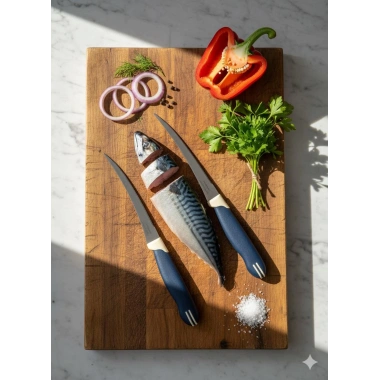 Tramontina 2’li Uzun Kıvrık Bıçak Seti Paslanmaz Çelik Lacivert