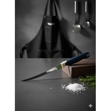 Tramontina 2’li Uzun Kıvrık Bıçak Seti Paslanmaz Çelik Lacivert