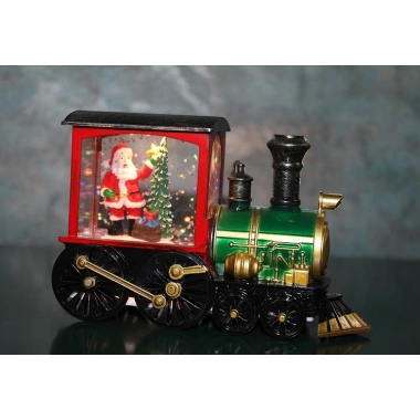 Trenli Yılbaşı Işıklı Kar Küresi Alk3220