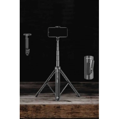 Tripod Kablosuz Bluetooth Bağlantılı Selfie Çubuğu 360 Derece Dönebilen