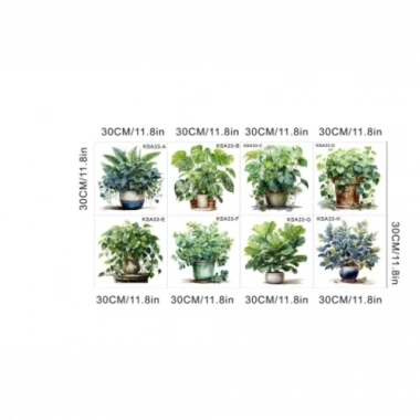 Tropikal Bitkiler Duvar Stickerı Model A