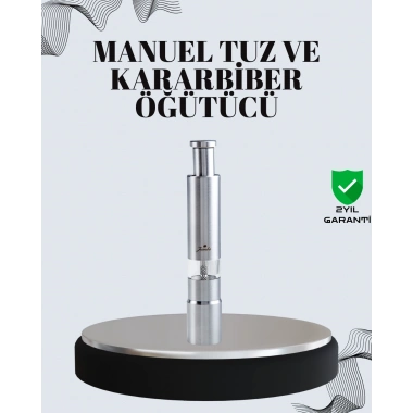 Tuz ve Kararbiber Öğütücü - Şeffaf Akrilik Hazne