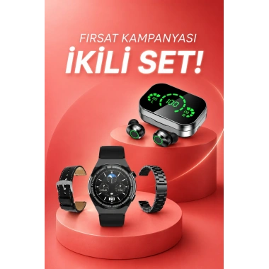 TWS Bluetooth Kulaklık ve Akıllı Saat Uyku Takibi Nabız Ölçer Uzun Pil Ömrü