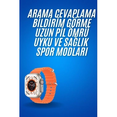 Ultra Akıllı Saat 49 Mm Çift Kordonlu Arama Cevaplama Bluetooth Bağlantılı