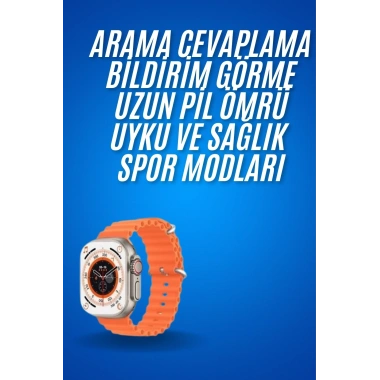 Ultra Akıllı Saat 49 Mm Çift Kordonlu Arama Cevaplama Bluetooth Bağlantılı