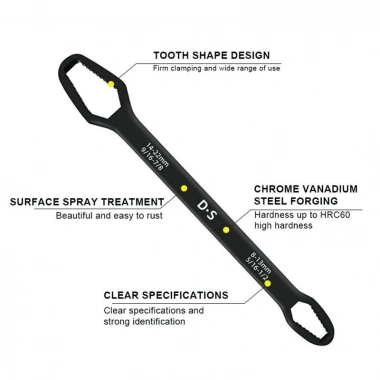 Universal Anahtarı Çift kafalı  Çok Fonksiyonlu 6-22mm (5468)