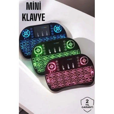 USB Bağlantılı Mini Q Klavye Işıklı Tüm Cihazlara Uyumlu