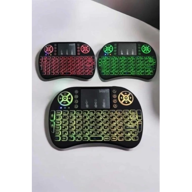 USB Bağlantılı Mini Q Klavye Işıklı Tüm Cihazlara Uyumlu