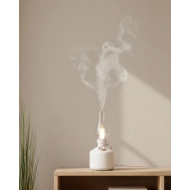 USB Şarjlı Gaz Lambası Modeli Nano Mist Aromaterapi Nemlendirici 280 ml