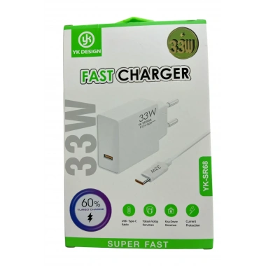 Usb Type-c 33W Şarj Aleti YK-SR68 (5468)