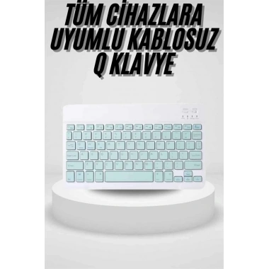 Uyumlu Kablosuz Bluetooth Şarj Edilebilir Mini Q Klavye