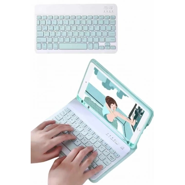 Uyumlu Kablosuz Bluetooth Şarj Edilebilir Mini Q Klavye