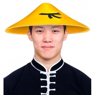 Uzak Doğu Asyalı Çin Japon Şapkası Sarı Renk