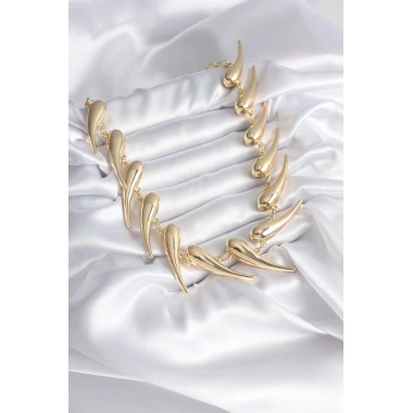 VIP Seri Özel Tasarım Gold Renk Kadın Kolye