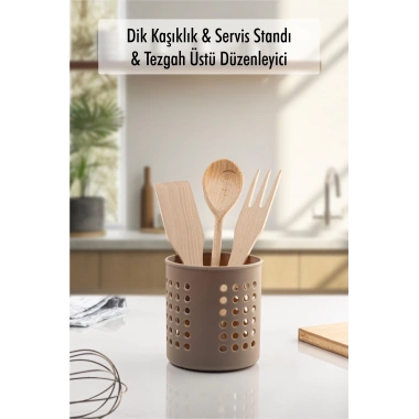 Vizon Silindir Dik Kaşıklık &  Tezgah Üstü Düzenleyici & Servis Standı